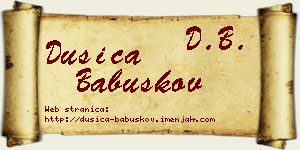 Dušica Babuškov vizit kartica